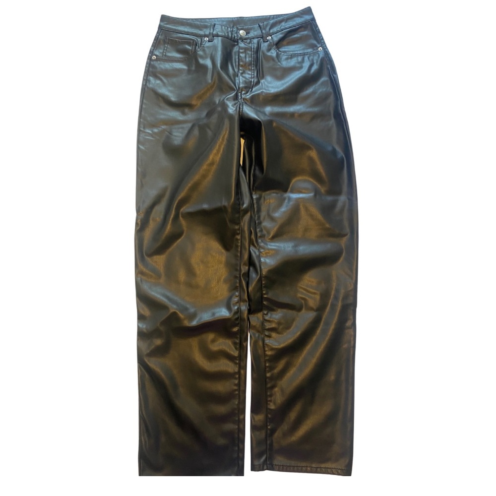 H&M Divided Black Faux Leather Pants